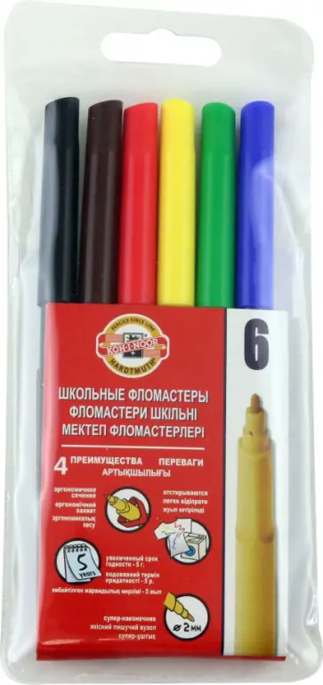 Фломастеры Fish, 6 цветов, смываемые Фломастеры Fish, 6 цветов, смываемые обложка книги