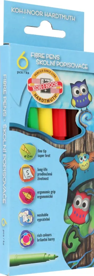 Фломастеры Owls 1012, 6 цветов Фломастеры Owls 1012, 6 цветов обложка книги