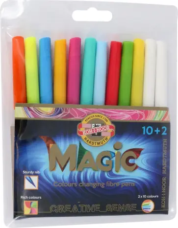Фломастеры Magic, 10 цветов + 2 обложка книги