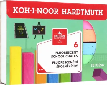 Набор универсального флуорисцентного мела, 6 цветов обложка книги