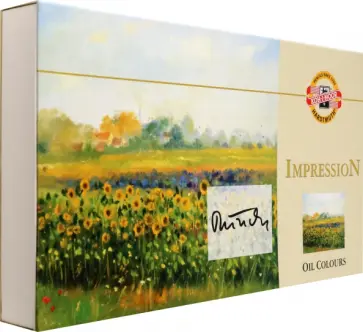 Набор красок масляных художественных Impression в тюбиках, 9 цветов+ белила, с принадлежностями обложка книги