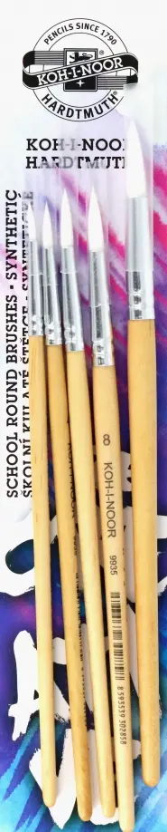 Набор кистей круглых из синтетического волокна №2, №4, №6, №8, №10, 5 штук Набор кистей круглых из синтетического волокна №2, №4, №6, №8, №10, 5 штук обложка книги