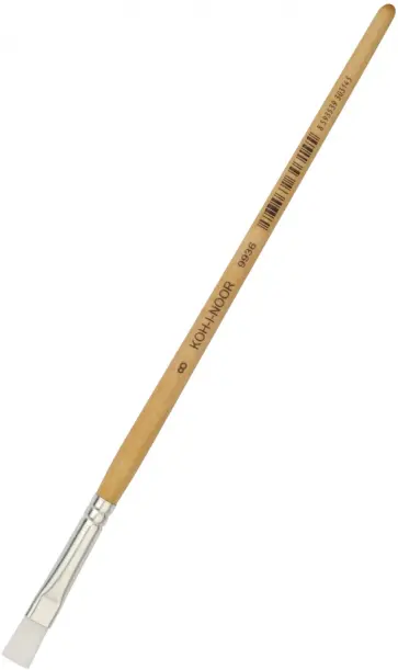 Кисть №8, синтетика, плоская обложка книги