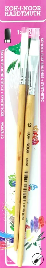 Набор кистей плоских из синтетического волокна №8, №12, 2 штуки Набор кистей плоских из синтетического волокна №8, №12, 2 штуки обложка книги