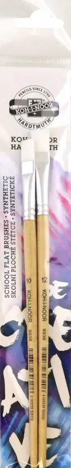 Набор кистей плоских из синтетического волокна №10, №12, 2 штуки Набор кистей плоских из синтетического волокна №10, №12, 2 штуки обложка книги