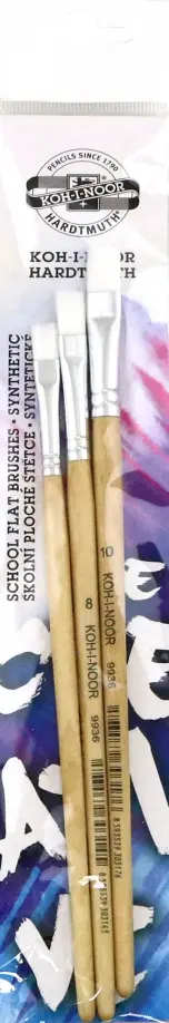 Набор кистей плоских из синтетического волокна №6, №8, №10, 3 штуки Набор кистей плоских из синтетического волокна №6, №8, №10, 3 штуки обложка книги