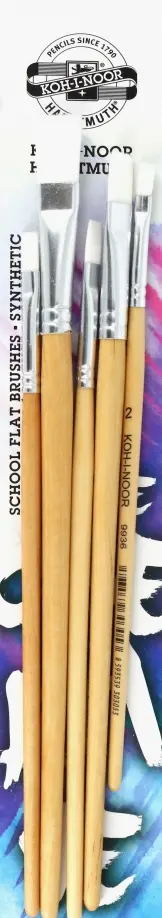 Набор кистей плоских из синтетического волокна №2, №4, №6, №10, №14, 5 штук Набор кистей плоских из синтетического волокна №2, №4, №6, №10, №14, 5 штук обложка книги