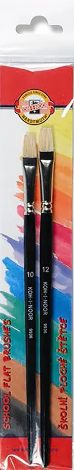 Набор кистей плоских из щетины №10, №12, 2 штуки Набор кистей плоских из щетины №10, №12, 2 штуки обложка книги