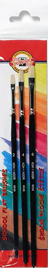 Набор кистей плоских из щетины №2, №4, №6, 3 штуки Набор кистей плоских из щетины №2, №4, №6, 3 штуки обложка книги