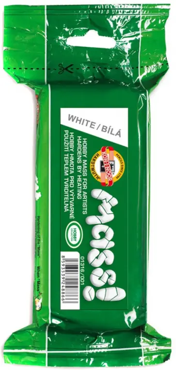 Масса для моделирования запекаемая в духовке Mass, белая, 500 г обложка книги