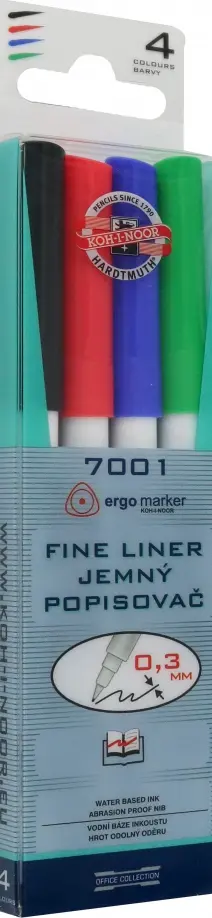 Набор линеров, 4 цвета обложка книги