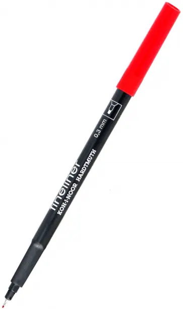 Линер Fineliner, красный обложка книги