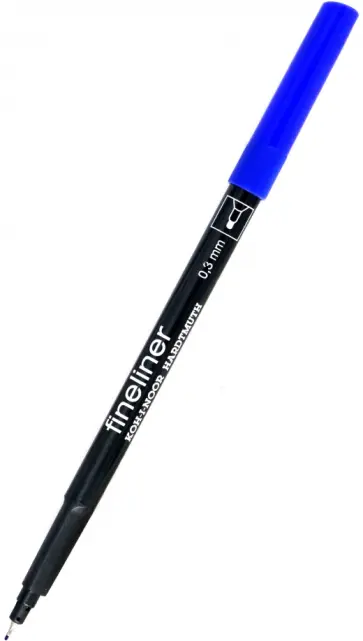 Линер Fineliner, синий обложка книги
