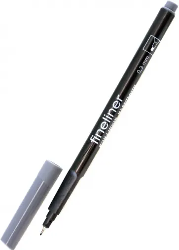 Линер Fineliner, серый обложка книги