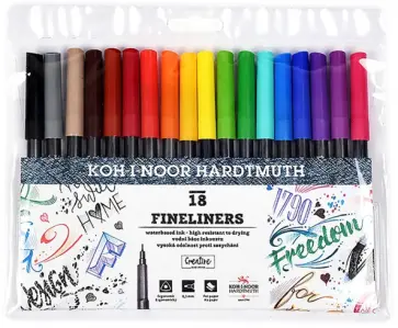 Набор линеров Fineliners, 18 цветов обложка книги