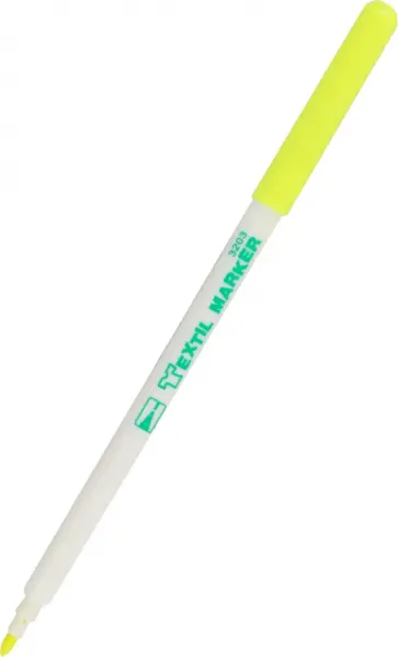 Маркер для ткани 3203, круглый, желтый неоновый обложка книги