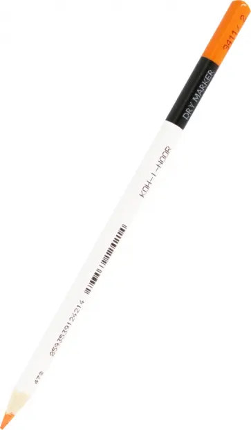 Маркер-текстовыделитель сухой 3411/2, неоновый оранжевый обложка книги