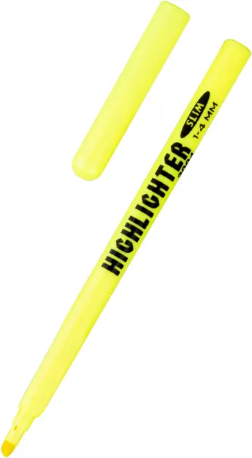 Маркер-текстовыделитель, желтый обложка книги