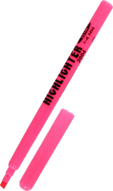 Маркер-текстовыделитель, розовый обложка книги