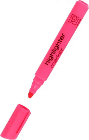 Маркер-текстовыделитель, розовый обложка книги