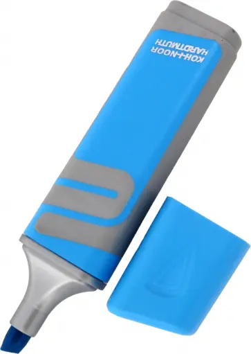 Маркер-текстовыделитель, голубой обложка книги