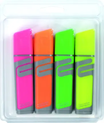 Набор маркеров-текстовыделителей, 4 цвета обложка книги