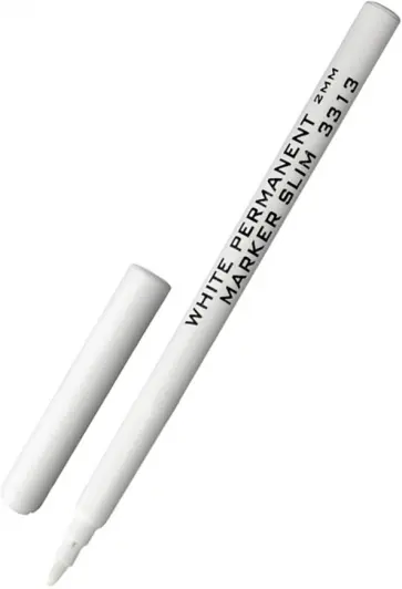 Маркер перманентный, белый обложка книги