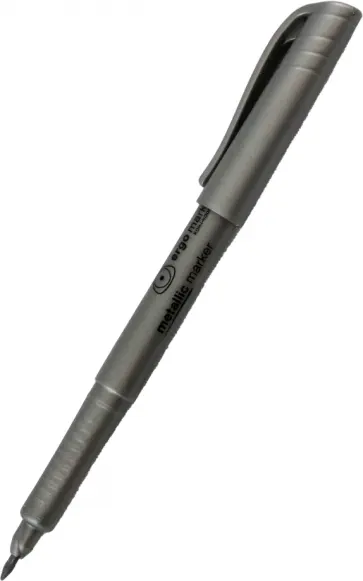 Маркер перманентный, серебряный обложка книги