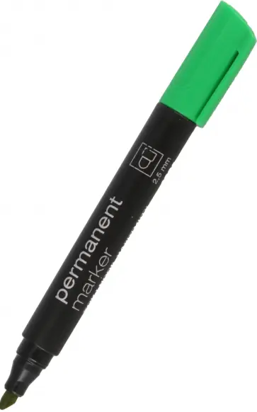 Маркер перманентный, круглый, зеленый Маркер перманентный, круглый, зеленый обложка книги