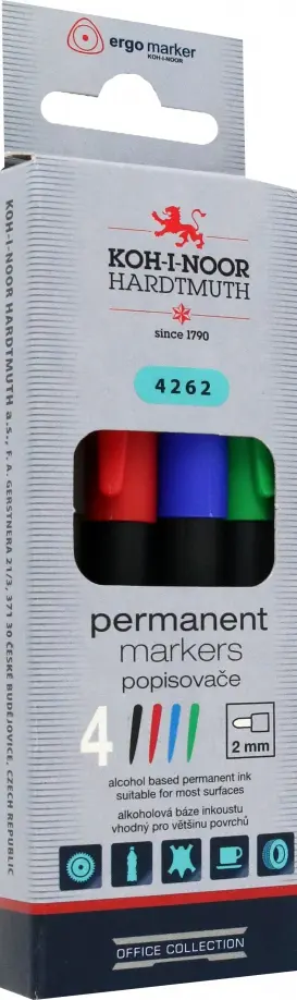 Набор маркеров перманентных, 4 цвета обложка книги