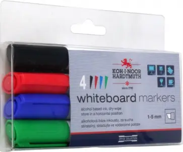 Набор маркеров для белой доски, 4 цвета обложка книги