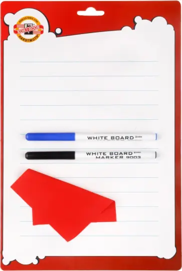 Доска маркерная, двухсторонняя, с 2 маркерами и стирателем обложка книги