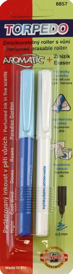 Ручка-роллер Torpedo Aromatic, со стирателем, синяя, в ассортименте обложка книги