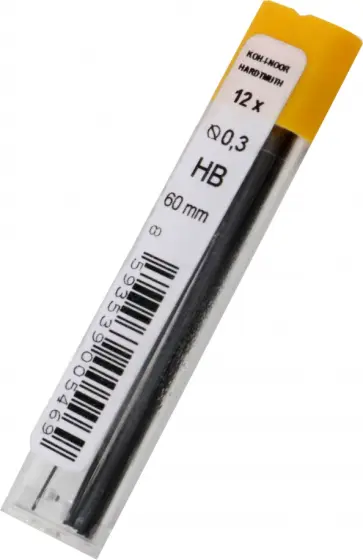 Стержни для механических карандашей 4132, НВ, 12 штук обложка книги