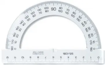 Транспортир 180/125, прозрачный, пластиковый обложка книги