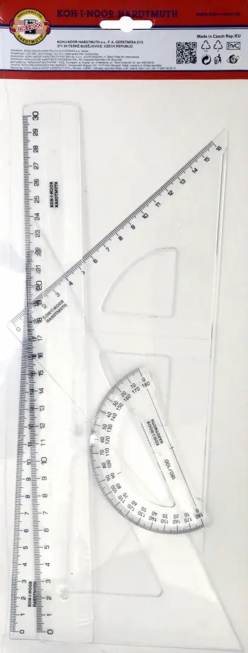 Набор геометрический большой, прозрачный пластик Набор геометрический большой, прозрачный пластик обложка книги