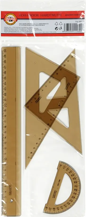 Набор геометрический средний, дымчатый, пластиковый обложка книги