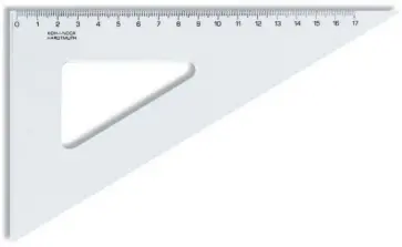 Угольник 60/200, пластик, прозрачный Угольник 60/200, пластик, прозрачный обложка книги
