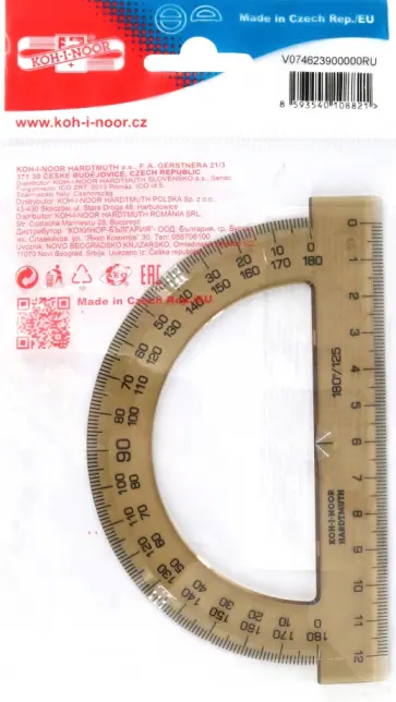 Транспортир 180/125, дымчатый, пластиковый Транспортир 180/125, дымчатый, пластиковый обложка книги