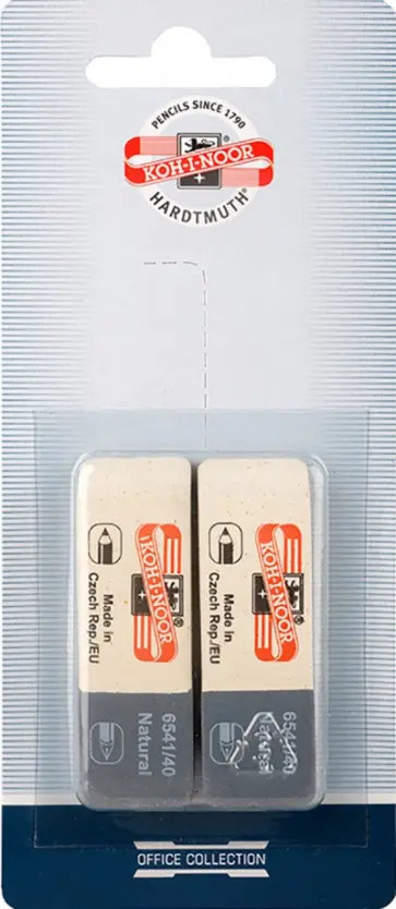 Ластики для графита и чернил, серо-белые, 2 штуки Ластики для графита и чернил, серо-белые, 2 штуки обложка книги