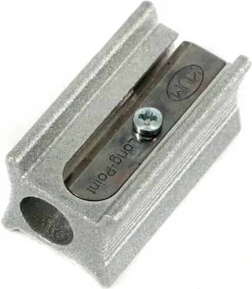 Точилка металлическая одинарная, длинная заточка обложка книги