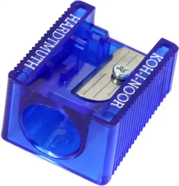 Точилка пластиковая одинарная, для толстых карандашей, в ассортименте обложка книги