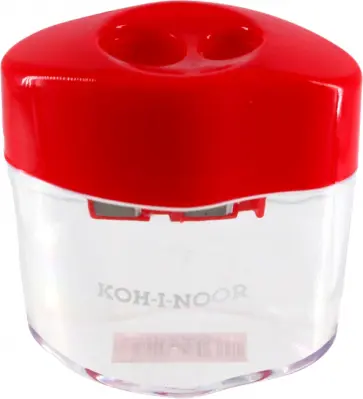 Точилка двойная, с контейнером, в ассортименте обложка книги