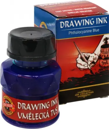 Тушь индийская, голубая ФЦ обложка книги