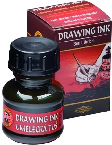 Тушь индийская, умбра жженая 2600, флакон 20гр обложка книги