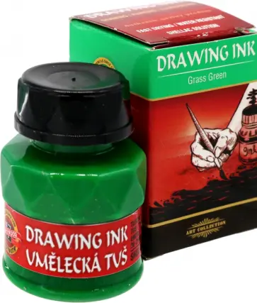 Тушь индийская, зеленый обложка книги