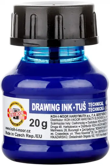 Тушь акриловая плакатная, синяя обложка книги