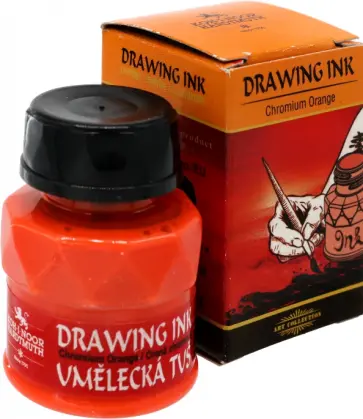 Тушь индийская, хром оранжевый обложка книги