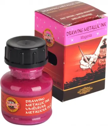 Тушь индийская, металлик маджента обложка книги