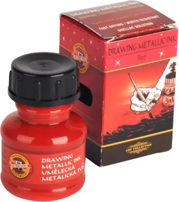 Тушь индийская, металлик красный обложка книги